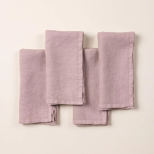 Solid Italian Linen Napkins, Set of 4