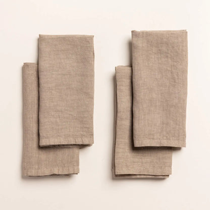 Solid Italian Linen Napkins, Set of 4