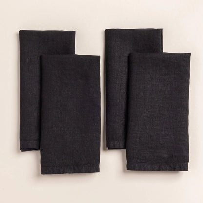 Solid Italian Linen Napkins, Set of 4