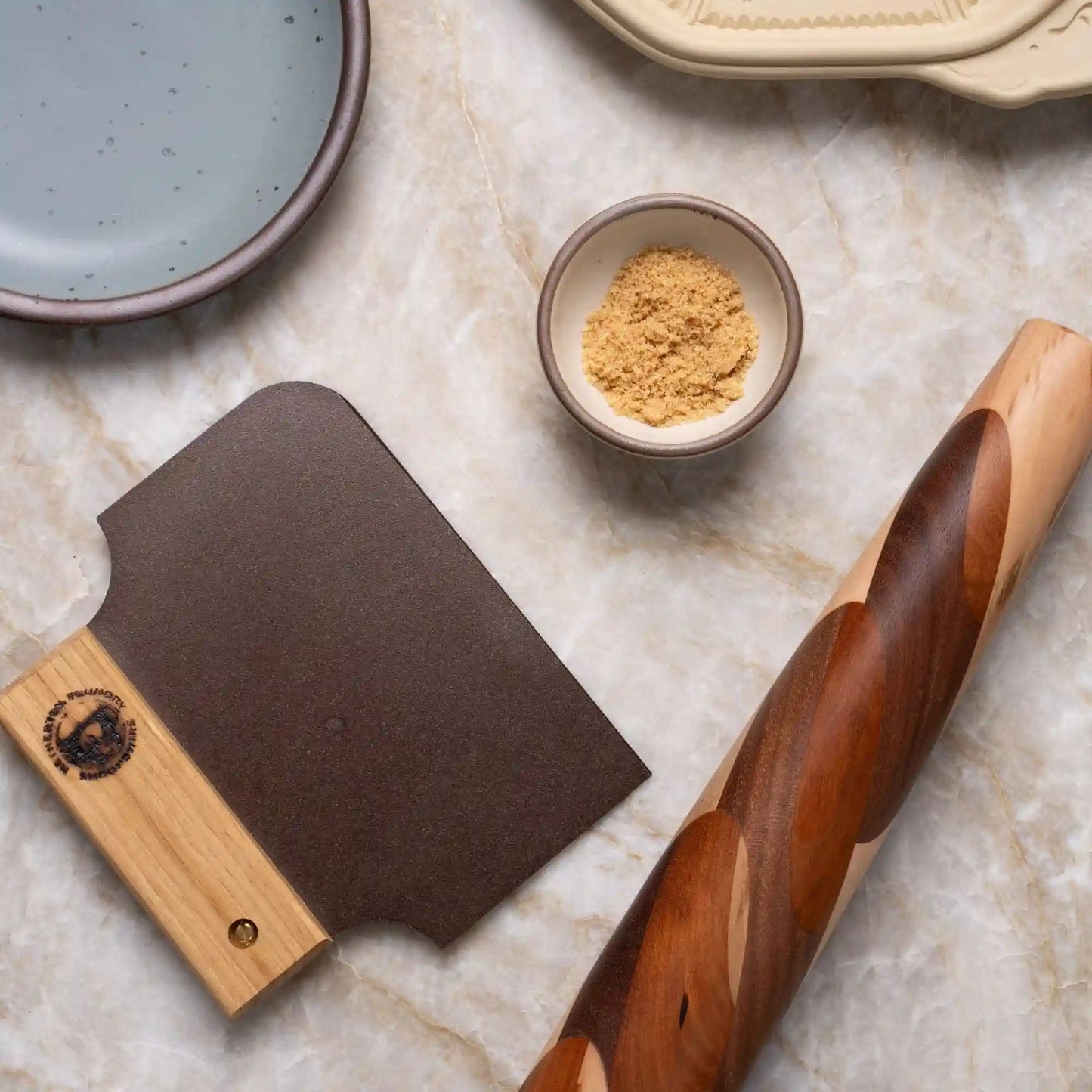 Spun Iron Dough Scraper
