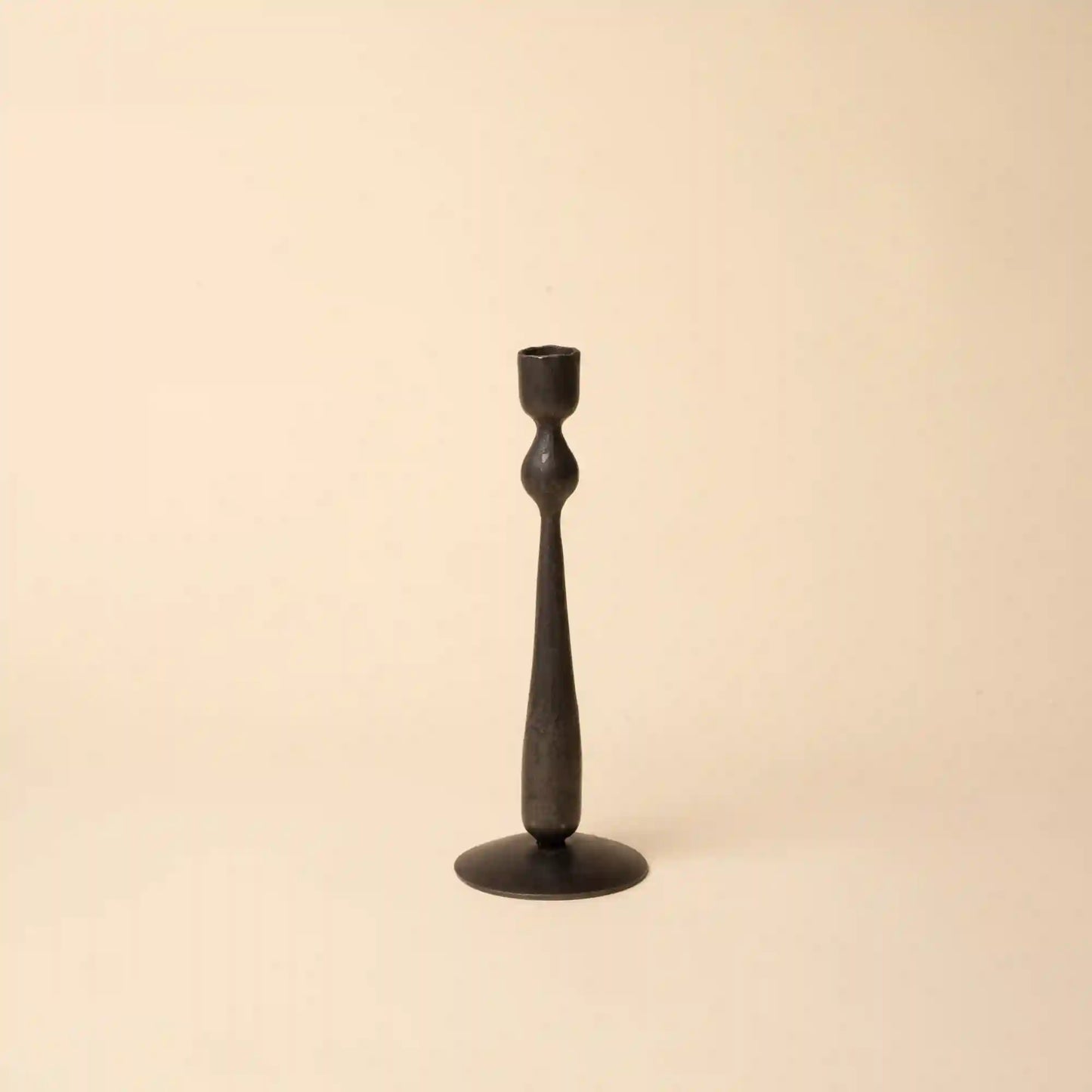 Forged Iron Ball Candle Holders