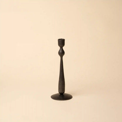 Forged Iron Ball Candle Holders