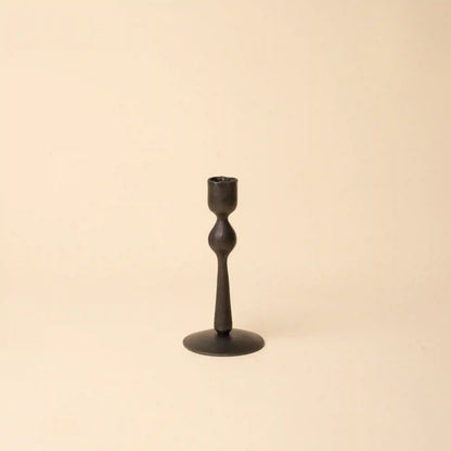 Forged Iron Ball Candle Holders