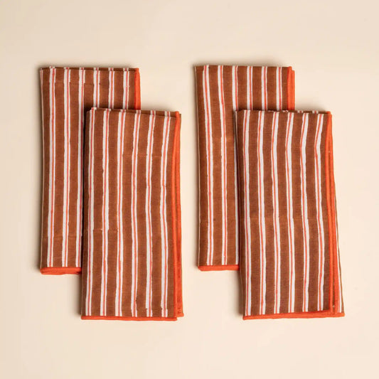 Striped Linen Napkin, Set of 4