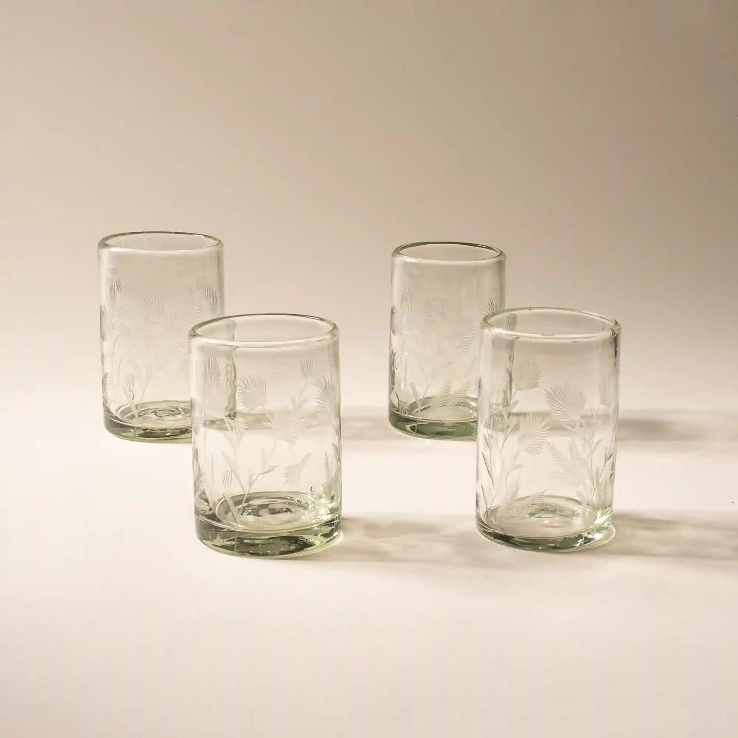 Etched Thistle Glassware