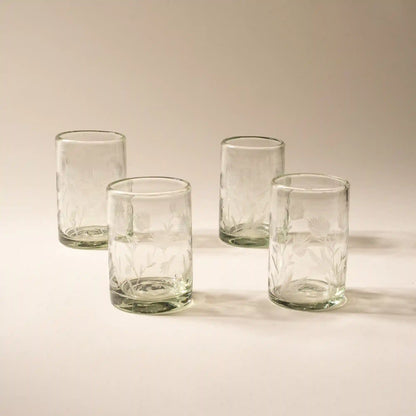 Etched Thistle Glassware