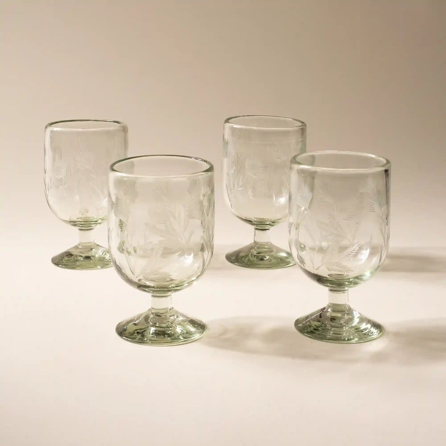 Etched Thistle Glassware