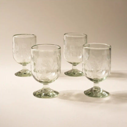 Etched Thistle Glassware