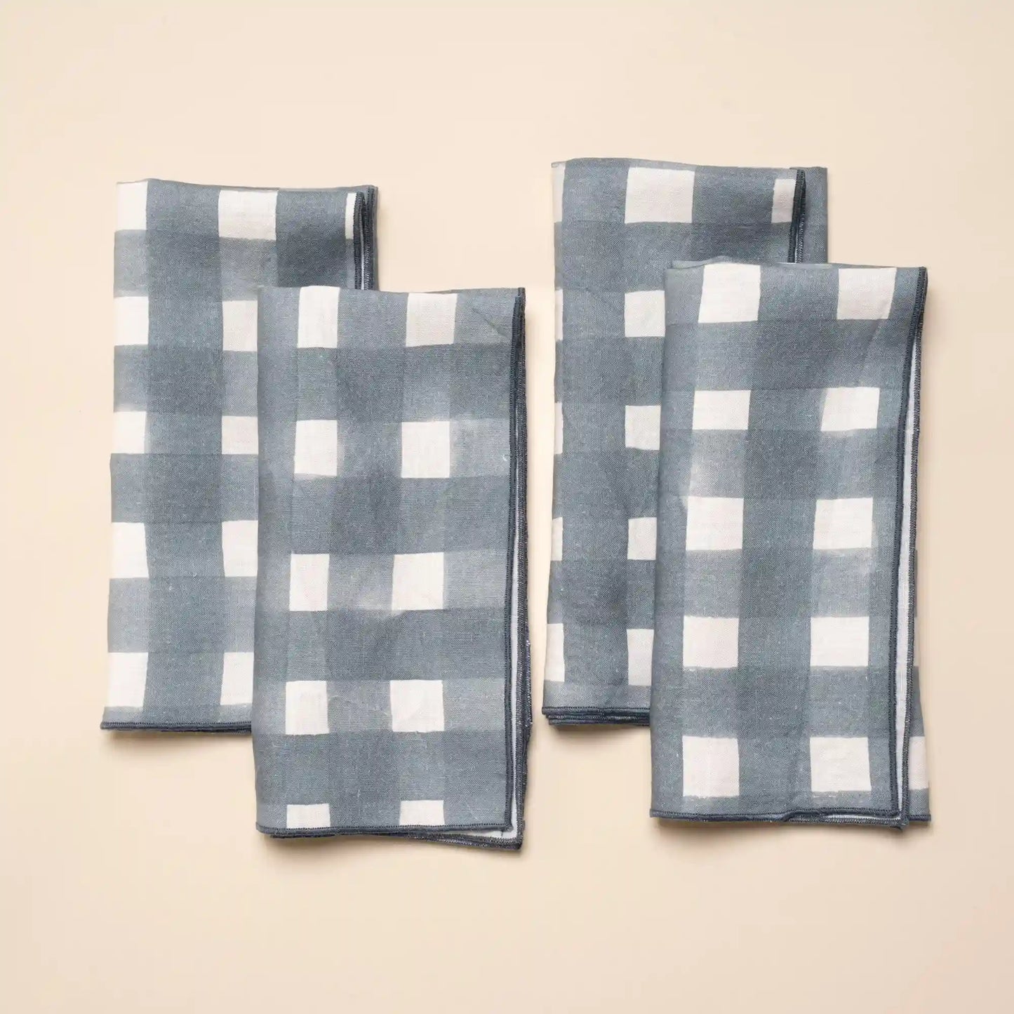Crosshatch Linen Napkins, Set of 4