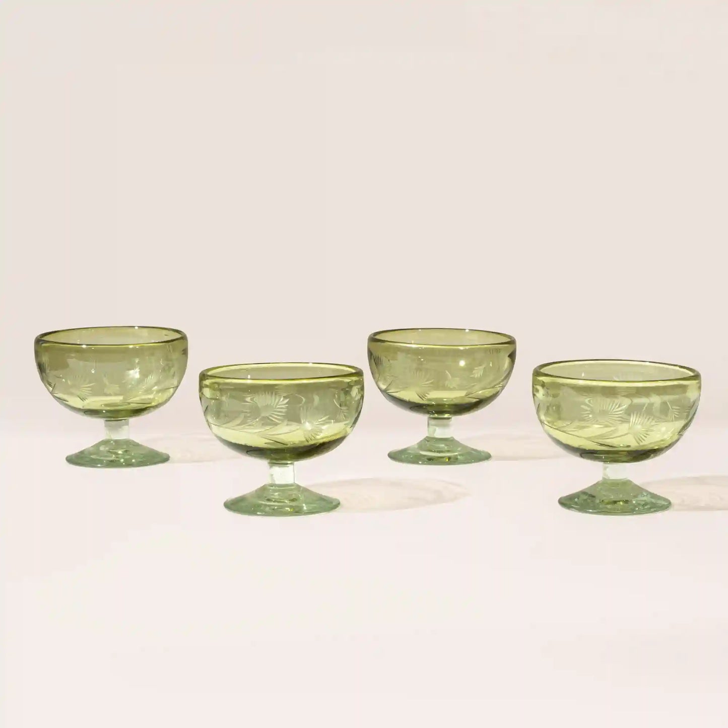 Etched Thistle Glassware