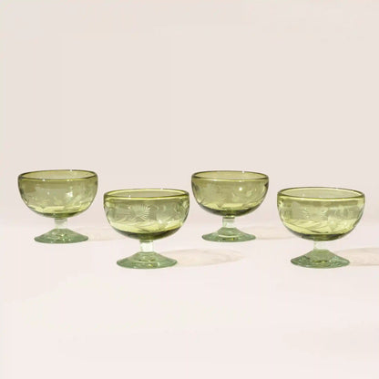 Etched Thistle Glassware