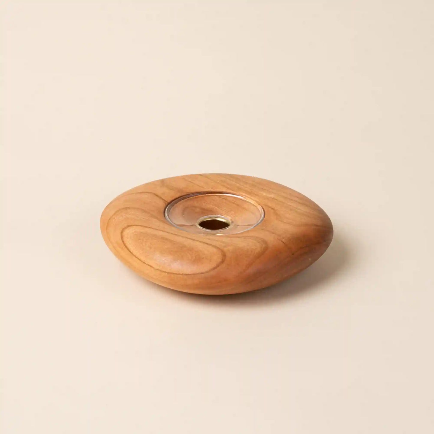 Sculptural Wood Taper Holder