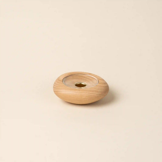 Sculptural Wood Taper Holder