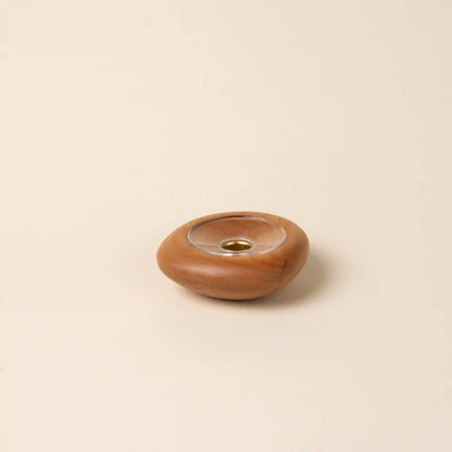 Sculptural Wood Taper Holder