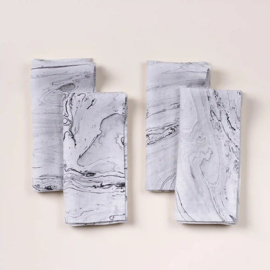 Marbled Linen Napkins, Set of 4