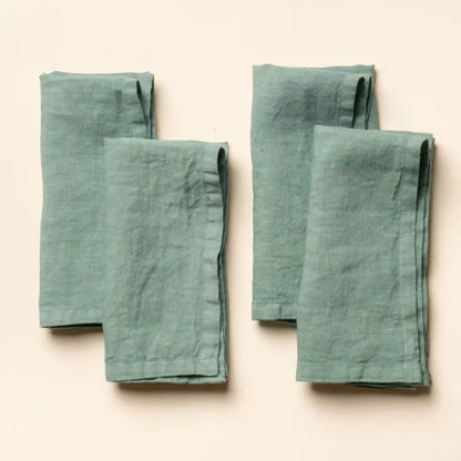 Solid Italian Linen Napkins, Set of 4