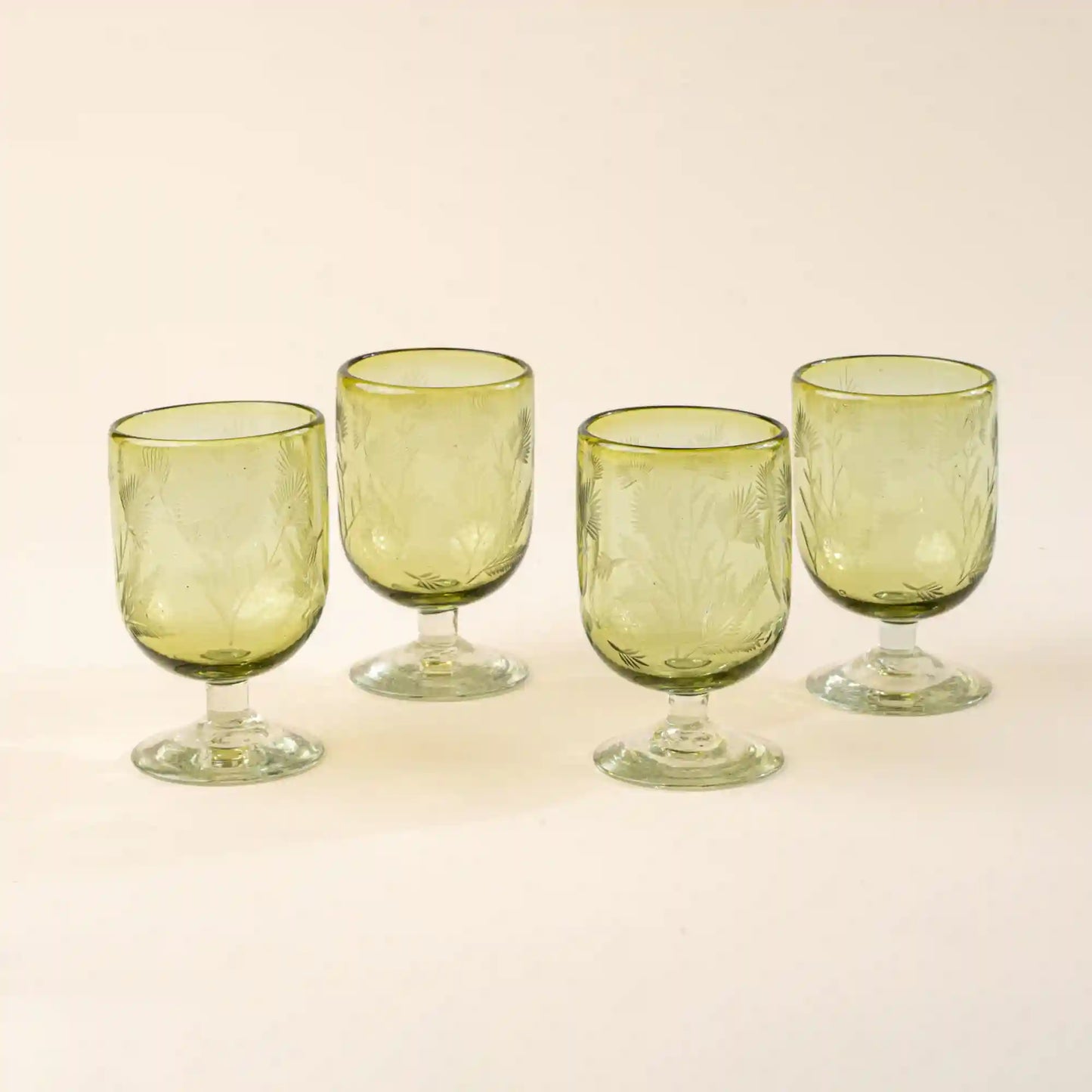 Etched Thistle Glassware