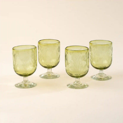 Etched Thistle Glassware