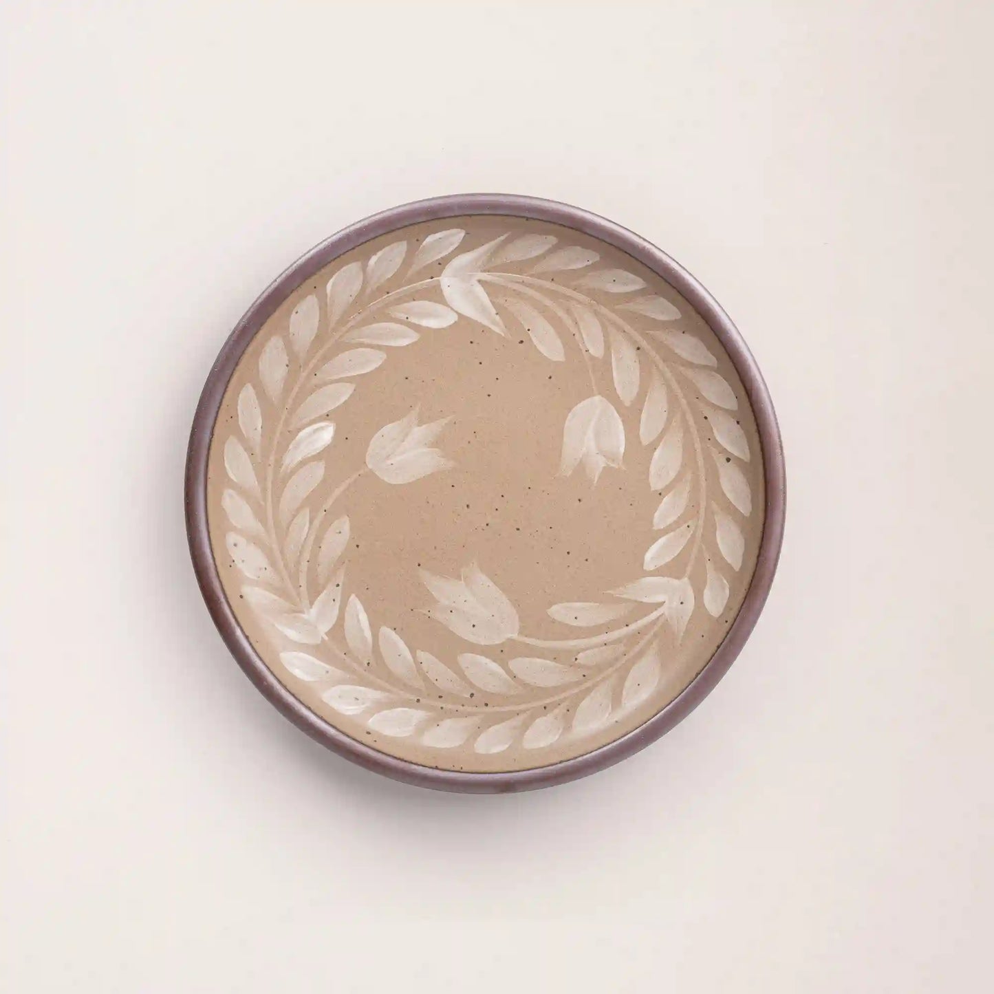 Hand Painted Dinner Plate, Tulip Crown