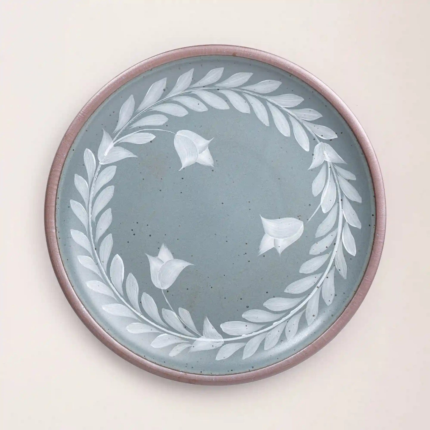 Hand Painted Serving Platter, Tulip Crown