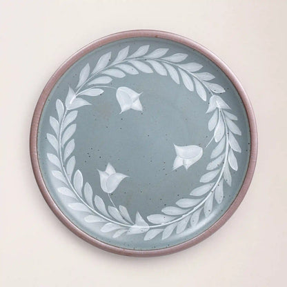 Hand Painted Serving Platter, Tulip Crown