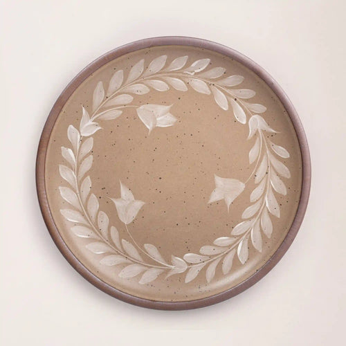 Hand Painted Serving Platter, Tulip Crown