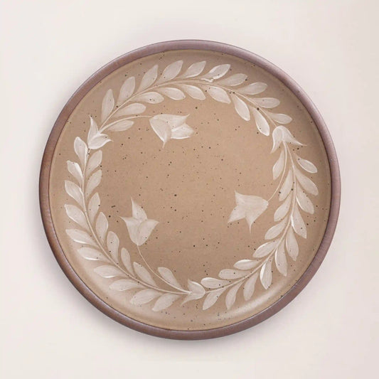 Hand Painted Serving Platter, Tulip Crown
