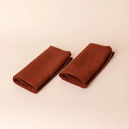 Solid Linen Napkins, Pair
