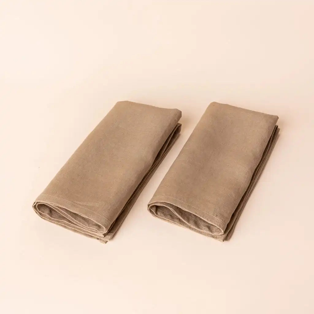 Solid Linen Napkins, Pair