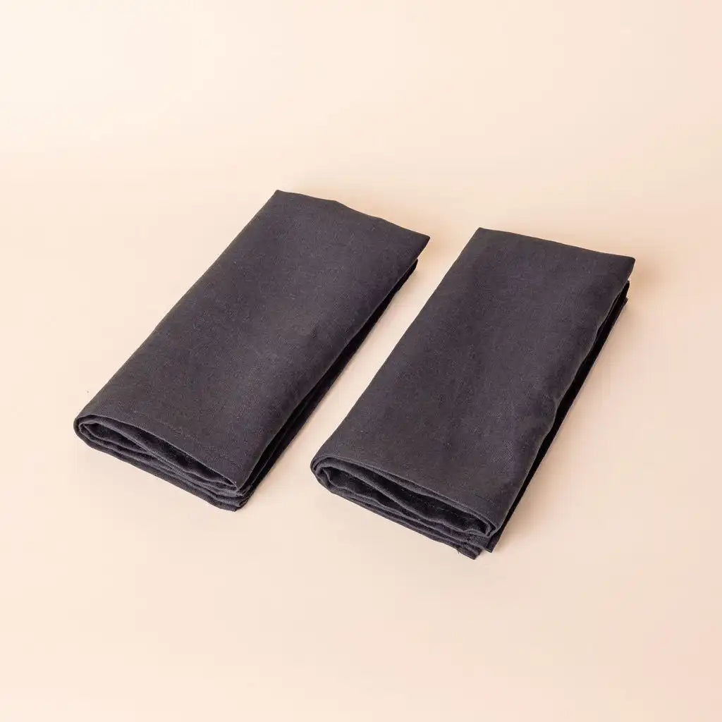 Solid Linen Napkins, Pair